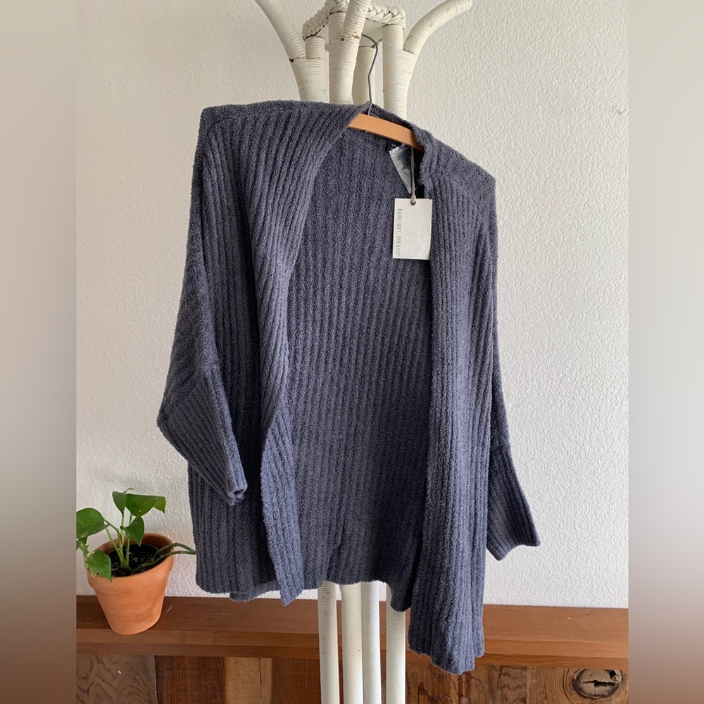 Barefoot Dreams cozylite shrug cardigan, NWT, sz S/M, Grey Blue
